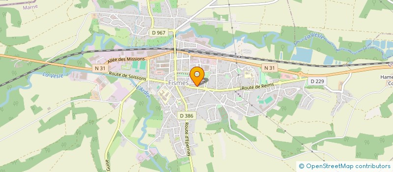 localisation de l'entreprise SCI DU POT D'ETAIN  FISMES