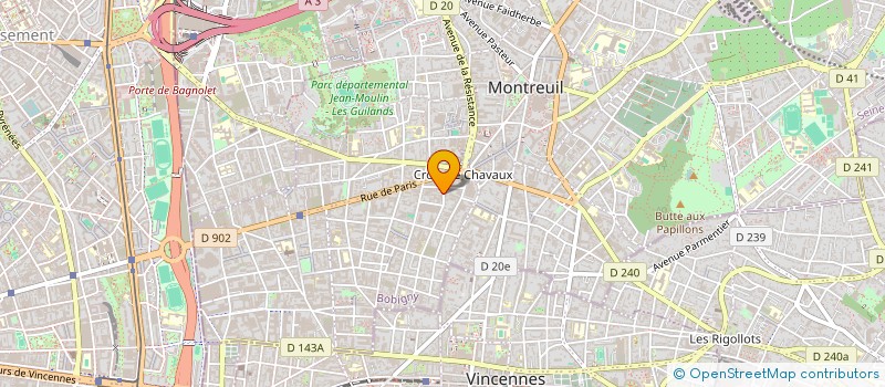 localisation de l'entreprise SCI DU POT DE FER à MONTREUIL