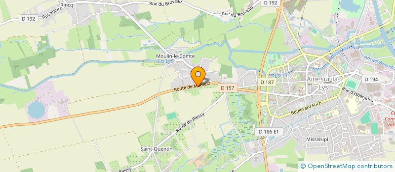 localisation de l'entreprise SCI DU POTIN  AIRE-SUR-LA-LYS