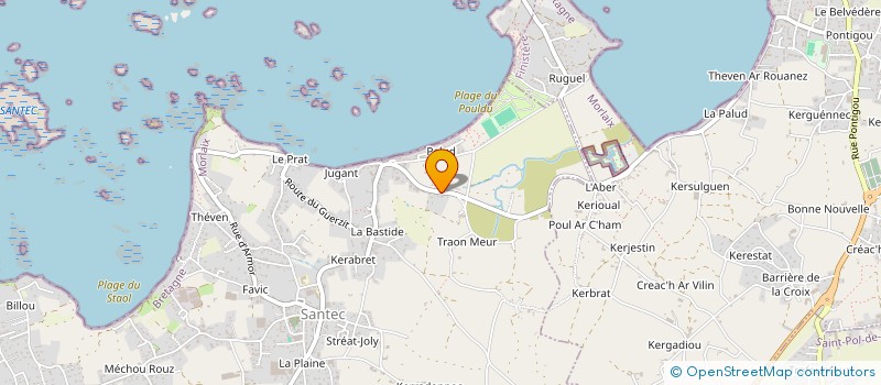 localisation de l'entreprise SCI DU POULDU  SANTEC