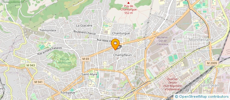 localisation de l'entreprise SCI DU PRA  CLERMONT-FERRAND