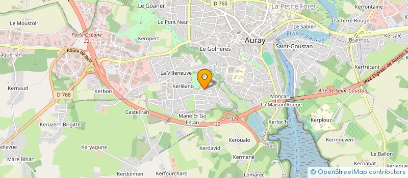 localisation de l'entreprise SCI DU PRANER à AURAY
