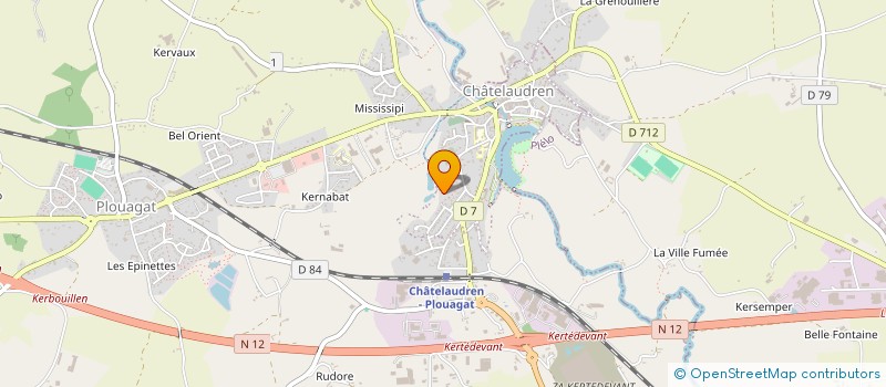 localisation de l'entreprise SCI DU PRE  CHATELAUDREN-PLOUAGAT