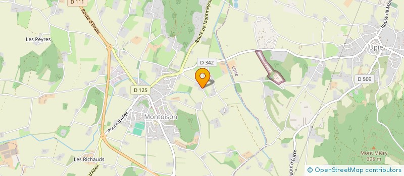 localisation de l'entreprise SCI DU PRE DES CHENES  MONTOISON