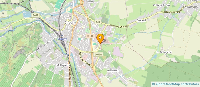 localisation de l'entreprise SCI DU PRE FLEURY  CHAGNY