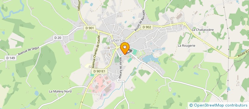 localisation de l'entreprise SCI DU PRE FOUCAUD  LUBERSAC