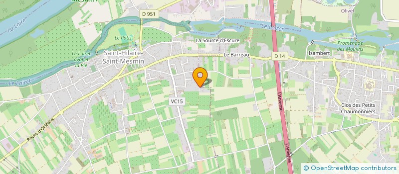 localisation de l'entreprise SCI DU PRE GAUDRE à SAINT-HILAIRE-SAINT-MESMIN
