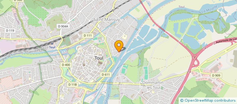 localisation de l'entreprise SCI DU PRE SAINTIN  TOUL