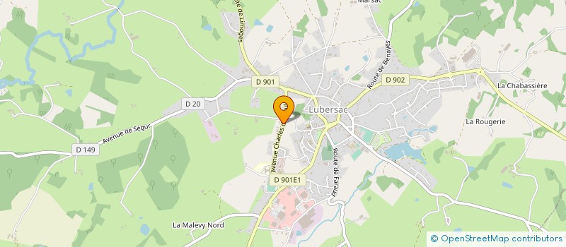 localisation de l'entreprise SCI DU PREDEVAUX  LUBERSAC