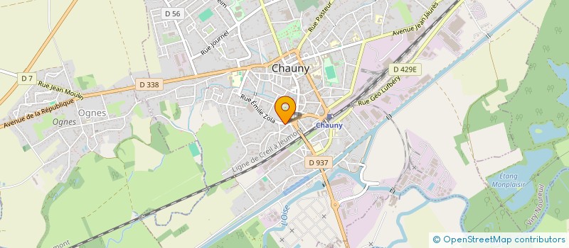 localisation de l'entreprise SCI DU PRESBYTERE à CHAUNY