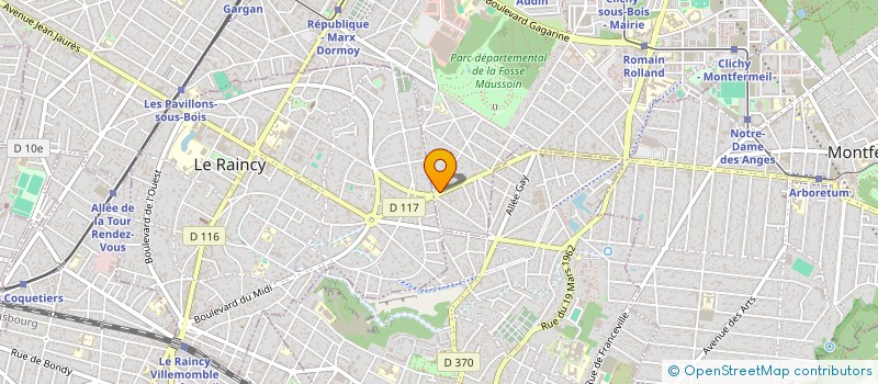 localisation de l'entreprise SCI DU PRESSOIR  CLICHY-SOUS-BOIS