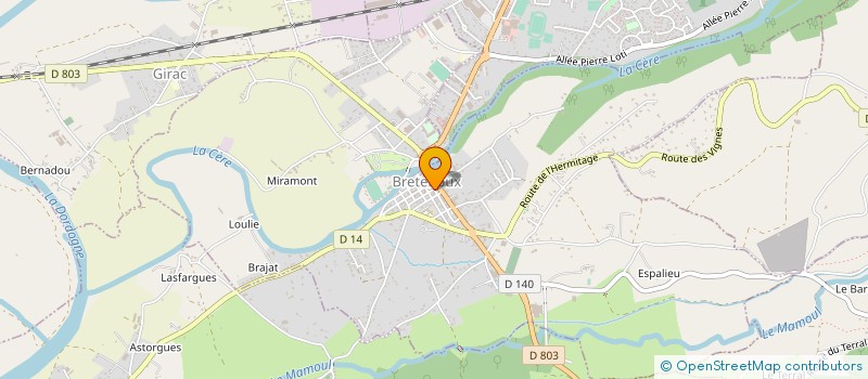 localisation de l'entreprise SCI DU PRESSOIR  BRETENOUX