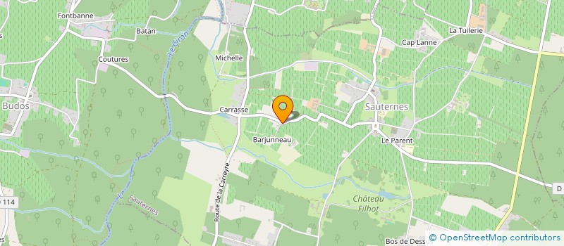 localisation de l'entreprise SCI DU PRESSOIR DES MAISONS BLANCHES  SAUTERNES