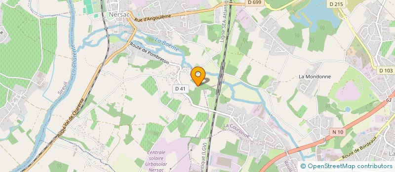 localisation de l'entreprise SCI DU PRIEURE  NERSAC