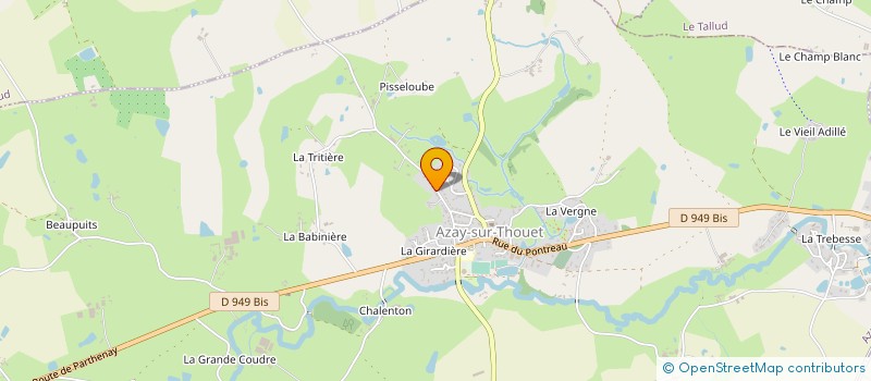 localisation de l'entreprise SCI DU PRIEURE  AZAY-SUR-THOUET