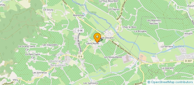 localisation de l'entreprise SCI DU PRIEURE  QUINCIE-EN-BEAUJOLAIS