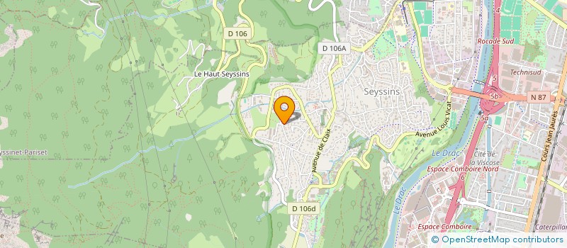 localisation de l'entreprise SCI DU PRIOU à SEYSSINS