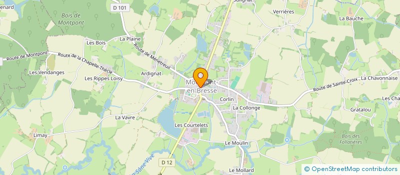 localisation de l'entreprise SCI DU PROGRES  MONTPONT-EN-BRESSE