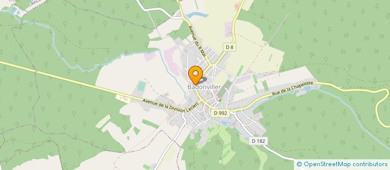 localisation de l'entreprise SCI DU PROGRES  BADONVILLER