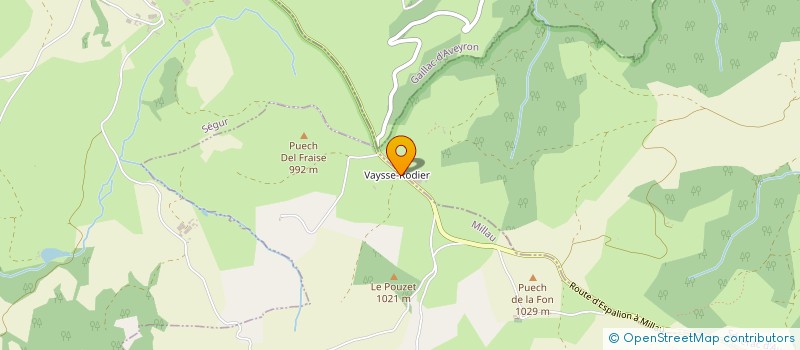 localisation de l'entreprise SCI DU PUECH DE LA FON  VEZINS-DE-LEVEZOU