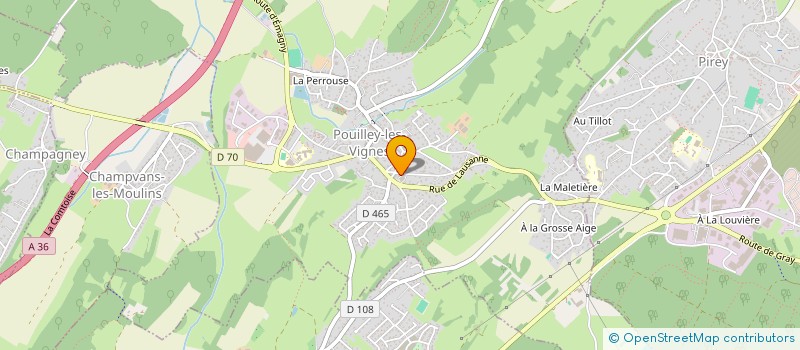 localisation de l'entreprise SCI DU PUITS DES VIGNES  POUILLEY-LES-VIGNES