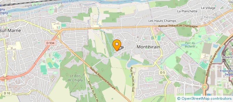 localisation de l'entreprise SCI DU PUITS DU GUE  MONTEVRAIN