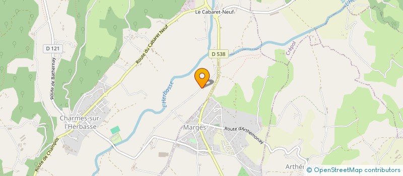 localisation de l'entreprise SCI DU PUY  CHARMES-SUR-L'HERBASSE