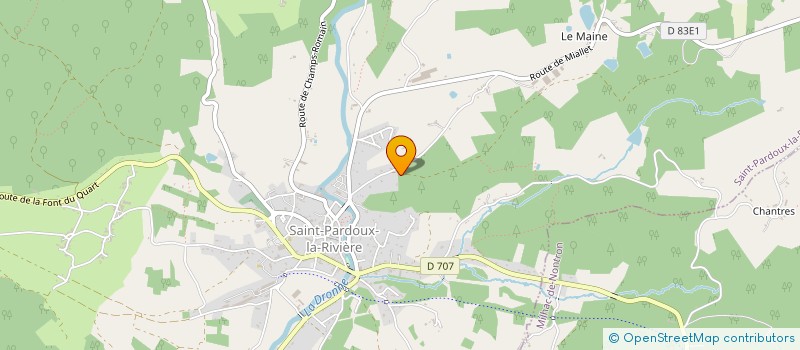 localisation de l'entreprise SCI DU PUY BARROT  SAINT-PARDOUX-LA-RIVIERE