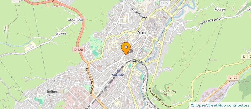 localisation de l'entreprise SCI DU PUY DE LA FAGE à AURILLAC