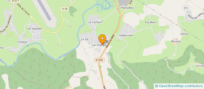 localisation de l'entreprise SCI DU PUY DE VAURS à ARPAJON-SUR-CERE