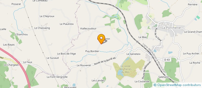 localisation de l'entreprise SCI DU PUY MARTIN à LA PORCHERIE