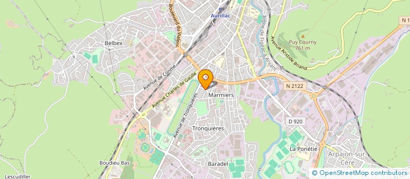localisation de l'entreprise SCI DU PUY MARY à AURILLAC