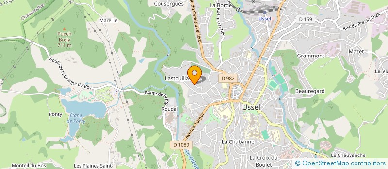 localisation de l'entreprise SCI DU PUY POURCHIER à USSEL