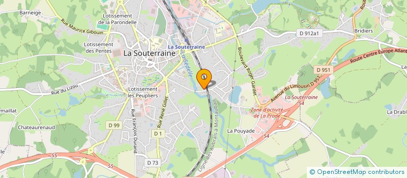 localisation de l'entreprise SCI DU PUYCHEVRIER  LA SOUTERRAINE