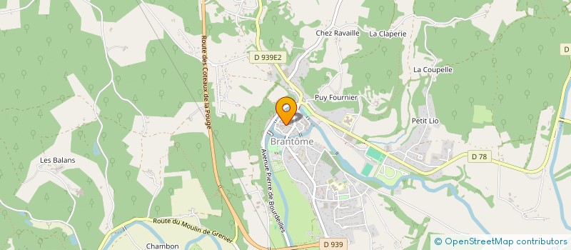 localisation de l'entreprise SCI DU PUYJOLI à BRANTOME EN PERIGORD