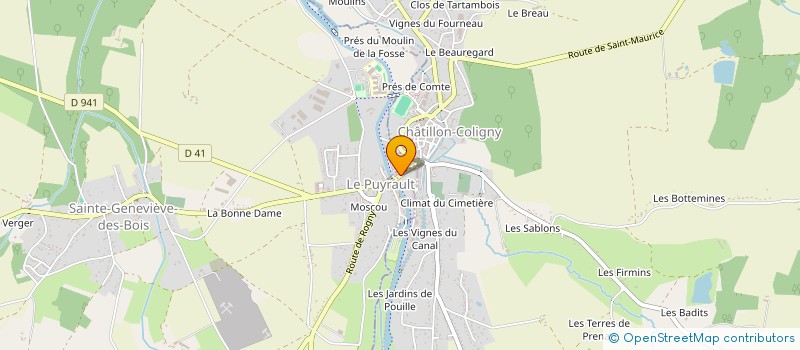 localisation de l'entreprise SCI DU PUYRAULT à CHATILLON-COLIGNY
