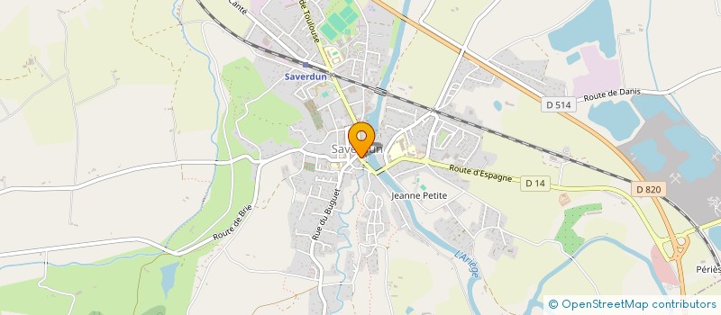 localisation de l'entreprise SCI DU QUAI à SAVERDUN