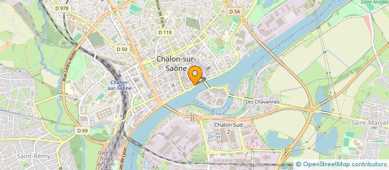 localisation de l'entreprise SCI DU QUAI D'HERMES à CHALON-SUR-SAONE