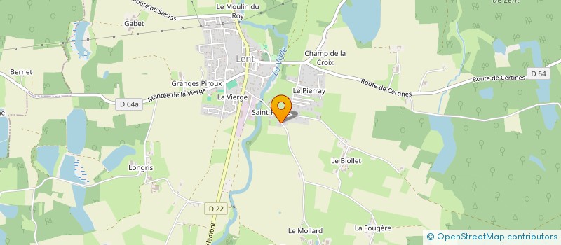 localisation de l'entreprise SCI DU QUAI DE LA REYSSOUZE  LENT