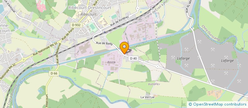 localisation de l'entreprise SCI DU QUAI DU HALAGE à RIBECOURT-DRESLINCOURT