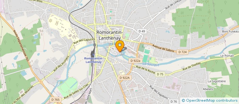 localisation de l'entreprise SCI DU QUAI JAQUEMARD  ROMORANTIN-LANTHENAY