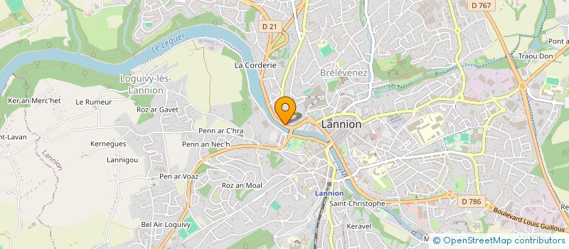 localisation de l'entreprise SCI DU QUAI MARECHAL JOFFRE  LANNION