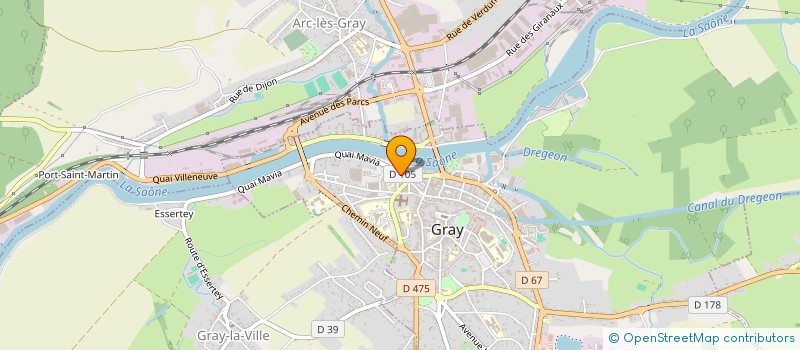 localisation de l'entreprise SCI DU QUAI MAVIA à GRAY