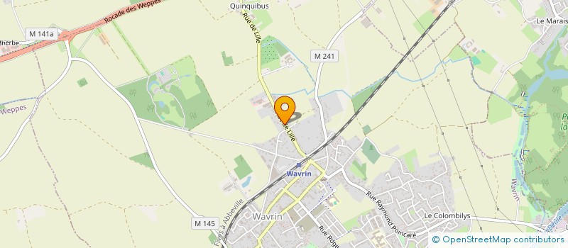 localisation de l'entreprise SCI DU QUINQUIBUS  WAVRIN