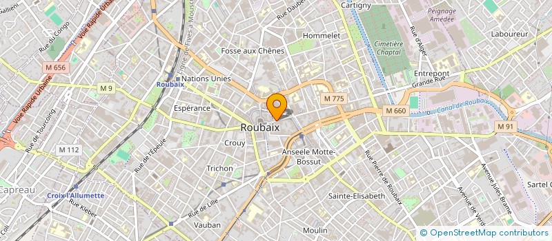 localisation de l'entreprise SCI DU QUINZE GRANDE RUE ROUBAIX à ROUBAIX