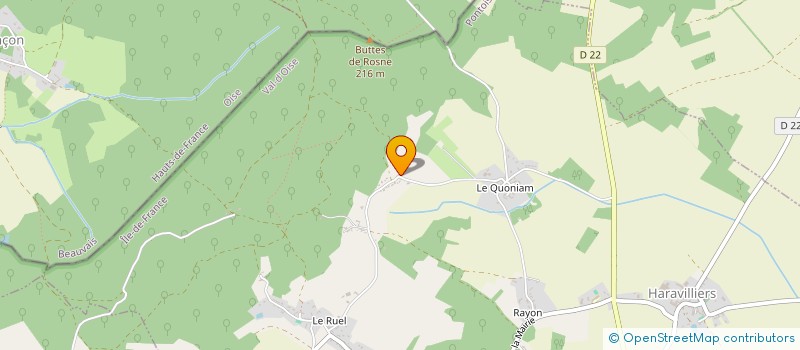 localisation de l'entreprise SCI DU QUONIAM  HARAVILLIERS