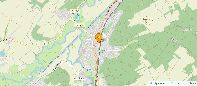 localisation de l'entreprise SCI DU RAIL  ILLFURTH