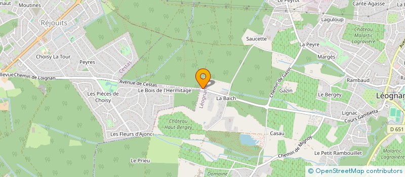 localisation de l'entreprise SCI DU RANC  LEOGNAN