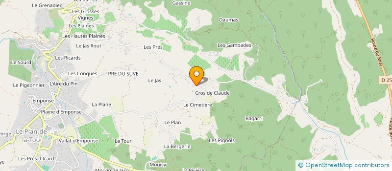 localisation de l'entreprise SCI DU REBBERG  LE PLAN-DE-LA-TOUR