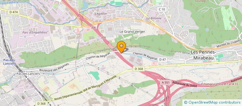 localisation de l'entreprise SCI DU REGANAT à LES PENNES MIRABEAU